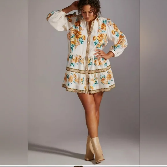 Anthropologie Multicolor Floral Blouse - Picture 1 of 9